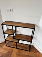 Goossens Wandmeubel Hout/Staal - Amsterdam, Huis en Inrichting, Kasten | Boekenkasten, Ophalen, Met plank(en), 50 tot 100 cm, Zo goed als nieuw