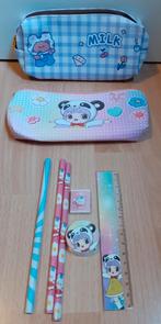 Schattige Kawaii etui met toebehoren(Nieuw), Diversen, Schoolbenodigdheden, Ophalen of Verzenden, Zo goed als nieuw