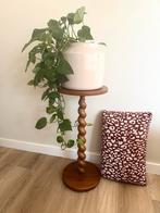 Vintage plantenstandaard massief hout bijzettafel, Huis en Inrichting, Woonaccessoires | Zuilen en Pilaren, Ophalen, Zo goed als nieuw