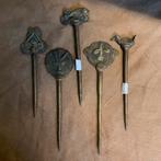 Bronzen haarpinnen van de Lobi uit Burkina Faso, Antiek en Kunst, Ophalen of Verzenden