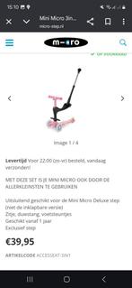Mini micro 3in1deluxe plus set step, Fietsen en Brommers, Steps, Ophalen of Verzenden, Zo goed als nieuw, Overige typen