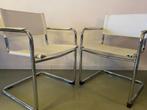 Buisframe slede stoel WIT, Wit, Ophalen of Verzenden, Metaal, Vijf, Zes of meer stoelen