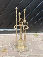 Antiek Haardstel Messing, Ophalen of Verzenden, Gebruikt, Vrijstaande haard, Houthaard
