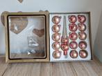 Mooie Vintage Set 15 Kerstballen + 1 Piek Roze West Germany, Diversen, Verzenden, Zo goed als nieuw