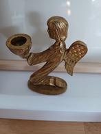 Kleine koperen kandelaar engel  8x 7 cm, Antiek en Kunst, Ophalen of Verzenden, Koper of Brons