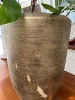 Vaas goud aardewerk, Huis en Inrichting, Woonaccessoires | Vazen, Ophalen, Overige kleuren, Aardewerk of Porselein, Zo goed als nieuw