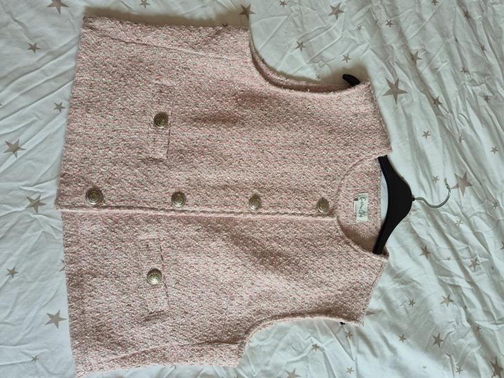 Gilet/Top van Cotton Club boucle maat L kleur roze en blauw, Kleding | Dames, Tops, Zo goed als nieuw, Maat 42/44 (L), Roze, Zonder mouw
