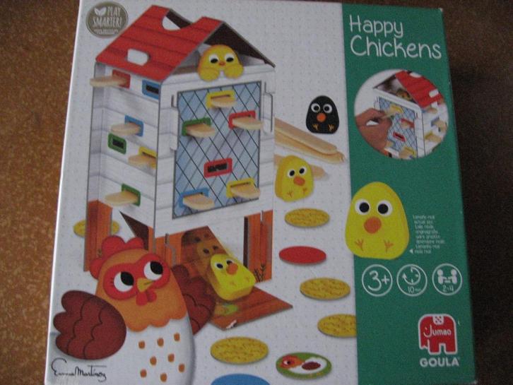 gezelschapsspel Happy chickens 3 +, Hobby en Vrije tijd, Gezelschapsspellen | Bordspellen, Gebruikt, Drie of vier spelers, Ophalen of Verzenden