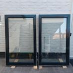 Twee vaste kunststof kozijnen met dubbele beglazing., Kunststof, Gebruikt, Raamkozijn, Inclusief glas