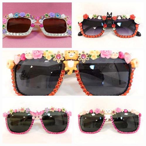 Zonnebril hip kleurrijk kunst kitsch uniek festivalzonnebril, Sieraden, Tassen en Uiterlijk, Zonnebrillen en Brillen | Dames, Nieuw