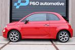 Fiat 500 C 0.9 TwinAir Turbo Sport Cabrio, Auto's, Gebruikt, Zwart, Cabriolet, Leder en Stof