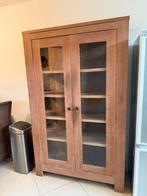 Massief houten kast - 195x119,5x40 cm vitrine, Ophalen, Gebruikt, 100 tot 150 cm, 150 tot 200 cm