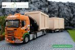 Holtrop vd vlist Scania palfinger flatbed combi schamel, Info@seipholland.nl, Nieuw, Ophalen of Verzenden, Bus of Vrachtwagen