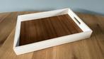Wit/bruin houten dienblad, Ophalen, Nieuw, Rechthoekig, Hout