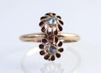 Antieke roségouden ring met roosdiamanten, Sieraden, Tassen en Uiterlijk, Antieke sieraden, Ophalen of Verzenden, Goud, Ring