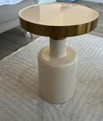 Zuiver ronde bijzettafel goud/beige kleurig, Huis en Inrichting, Tafels | Bijzettafels, Minder dan 55 cm, Rond, Zo goed als nieuw