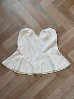 H&M peplum strapless top ecru maat XL NIEUW met kaartje, H&M, Overige kleuren, Maat 46/48 (XL) of groter, Nieuw