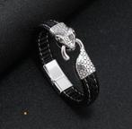 Leren armband., Ophalen of Verzenden, Nieuw, Zwart, Leer