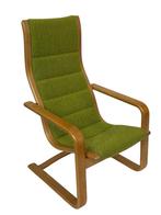 Vintage Yngve Ekström Swedese Fauteuil Melano Armchair, Huis en Inrichting, Fauteuils, Hout, Gebruikt, Vintage, Vintage