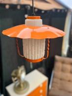 Vintage plafondlamp oranje, Ophalen, Zo goed als nieuw, Glas, Vintage retro