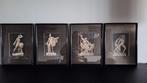 Set 4 ingelijste Prenten, Ophalen of Verzenden