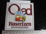 sticker Oad busreizen gewoonweg gezelliger logo vakantie bus, Verzenden, Zo goed als nieuw, Bedrijf of Vereniging