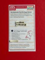 (107) Het Nationale Park De Hoge Veluwe 20% korting, Tickets en Kaartjes, Drie personen of meer, Kortingsbon, Overige typen