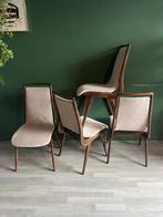 Vintage Eetkamerstoelen Set van 4, Ophalen, Gebruikt, Vintage