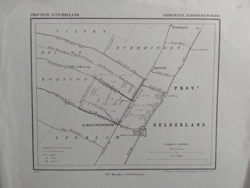 168 / Schoonrewoerd Zijderveld Hei en Boeicop Litho J Kuyper beschikbaar voor biedingen
