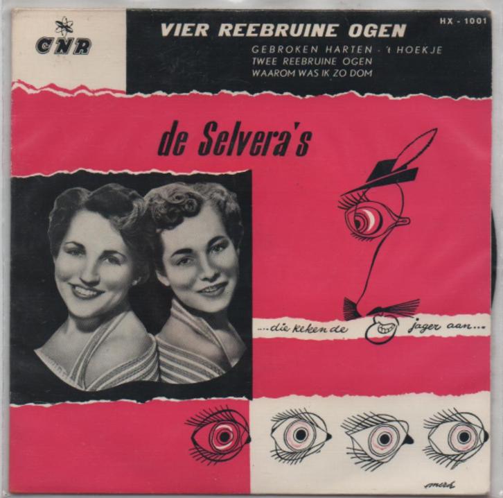 De Selvera's- Vier Reebruine Ogen EP !!!, Cd's en Dvd's, Vinyl | Nederlandstalig, Zo goed als nieuw, Levenslied of Smartlap, 12 inch