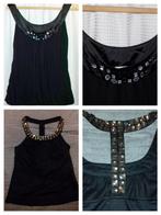 Zwarte tops. Maat M. met stenen of glitter.7,50 per stuk, Maat 38/40 (M), Zwart, Ophalen of Verzenden, Zo goed als nieuw