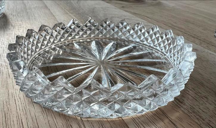 Vintage Kristallen Onderzetters 8 stuks, Antiek en Kunst, Antiek | Glas en Kristal, Ophalen of Verzenden