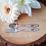 Royal Albert 'November', set theelepeltje en gebaksvorkje, Ophalen of Verzenden, Zo goed als nieuw, Bestek, Verzilverd