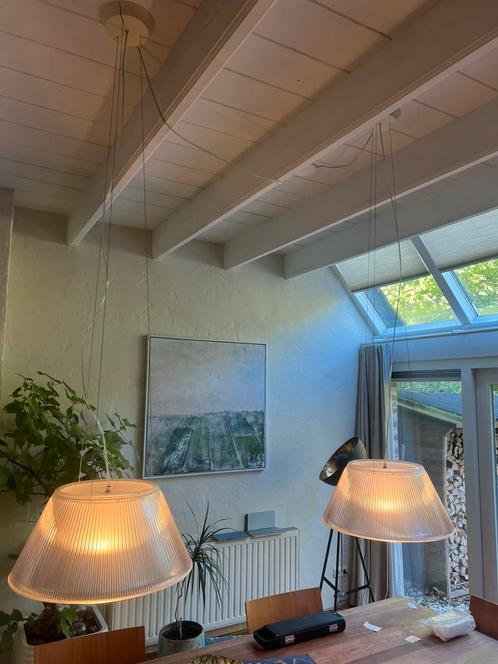 Philippe Starck Floss Romeo Moon Suspension 2, Huis en Inrichting, Lampen | Plafondlampen, Zo goed als nieuw, Glas, Ophalen