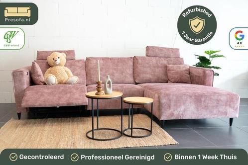 Kleine Hoekbank Roze Elektrisch [Refurbished], Huis en Inrichting, Banken | Bankstellen, Zo goed als nieuw, Hoekbank, Driepersoons