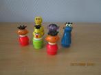 Vintage Fisher Price Sesamstraat Poppetjes 7 stuks, Ophalen of Verzenden, Gebruikt, Speelset