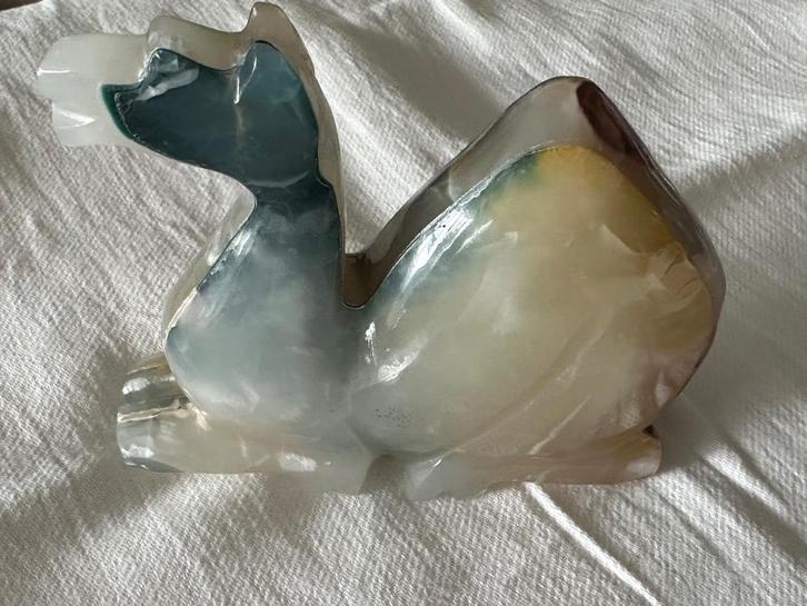 Dromedarissen en dolfijntje onyx, Verzamelen, Beelden en Beeldjes, Zo goed als nieuw, Ophalen of Verzenden