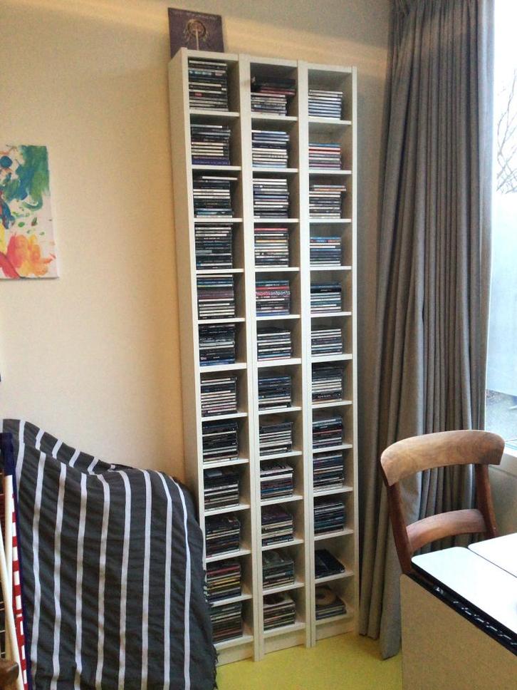 3 Cd kasten IKEA, Huis en Inrichting, Kasten | Boekenkasten, Zo goed als nieuw, Minder dan 50 cm, 200 cm of meer, Minder dan 25 cm