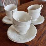 Wedgwood EDME 6 puntgave koffie/theekop en schotels Ø 8 cm, Ophalen of Verzenden, Zo goed als nieuw, Wedgwood, Kop(pen) en/of Schotel(s)
