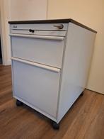 Stalen Ladeblok met Zwenkwielen Gispen met Twee sleutels, Huis en Inrichting, Kasten | Ladekasten, Ophalen, Minder dan 50 cm, 75 cm of meer