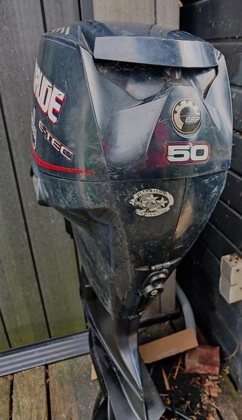 Evinrude Etec 50 pk , langstaart, Watersport en Boten, Buiten- en Binnenboordmotoren, Gebruikt, Benzine, Buitenboordmotor, 30 pk of meer