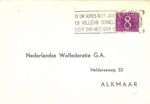 Nederlandse Wolfederatie G.A., Alkmaar - 07.1963 - briefkaar, Postzegels en Munten, Brieven en Enveloppen | Nederland, Briefkaart