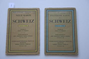2x Neue + Politische Karte der Schweiz 1:500 000 1930/1934 beschikbaar voor biedingen