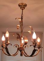 Goudkleurige kroonluchter 5 armen, Ophalen, Gebruikt