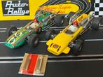 2x Fleischmann Cooper Maserati Slot Cars Geel/Groen Racebaan, Ophalen of Verzenden, Gebruikt, Elektrisch, Fleischmann