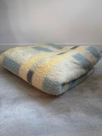 Vintage wollen deken groot formaat 215x170 pastel geruit, Ophalen of Verzenden, Gebruikt