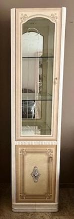 Vitrinekast Italiaans hoogglans 205 cm hoog en 51 cm breed, Huis en Inrichting, Kasten | Vitrinekasten, Ophalen, Met deur(en)
