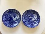 Japans Porselein Bordjes Blauw Wit - 2 stuks 18,5cm, Ophalen
