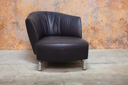 ZGAN paars/grijze leren Leolux Pupilla design chaise longue, Huis en Inrichting, Banken | Sofa's en Chaises Longues, Zo goed als nieuw
