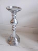 Mooie  kandelaar  vloerkandelaar zilver voor stompkaars, Ophalen of Verzenden, Metaal, Minder dan 25 cm